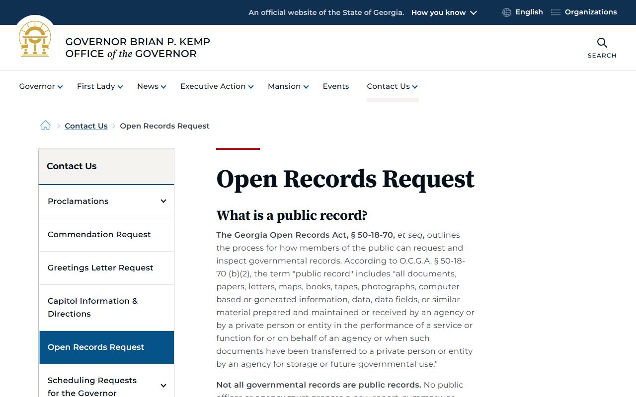 Bryan County Clerk of Superior Court Georgia open records request reference