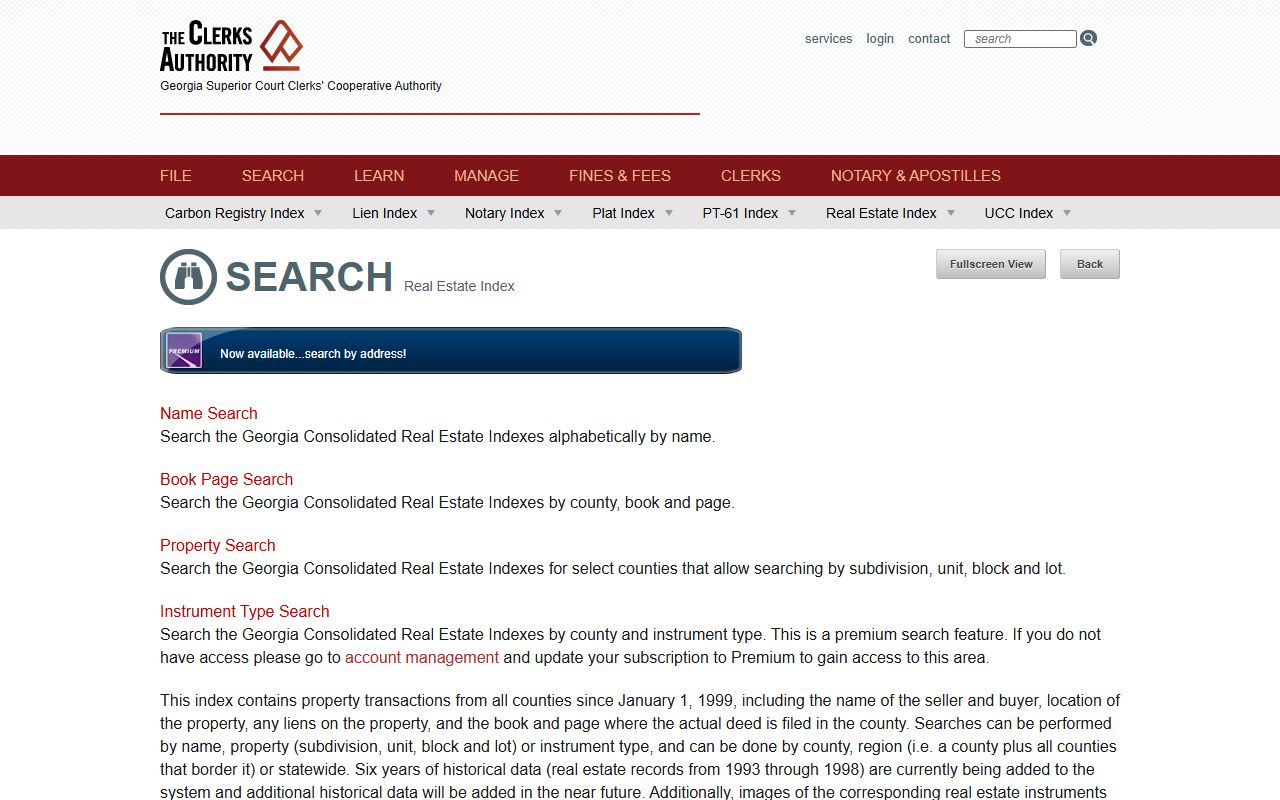 Bryan County court records GSCCCA real estate deed index