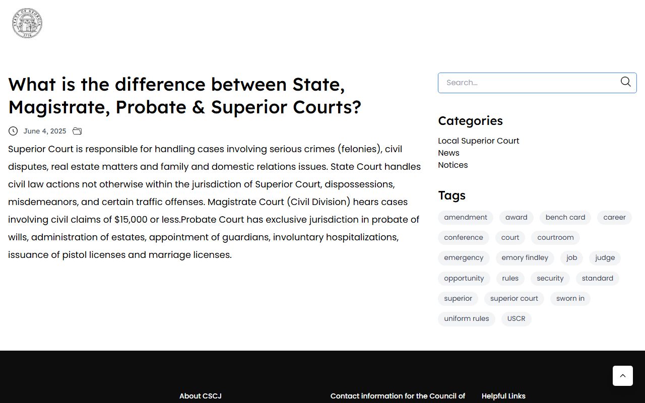 Bryan County court records Georgia Superior Courts jurisdiction FAQ