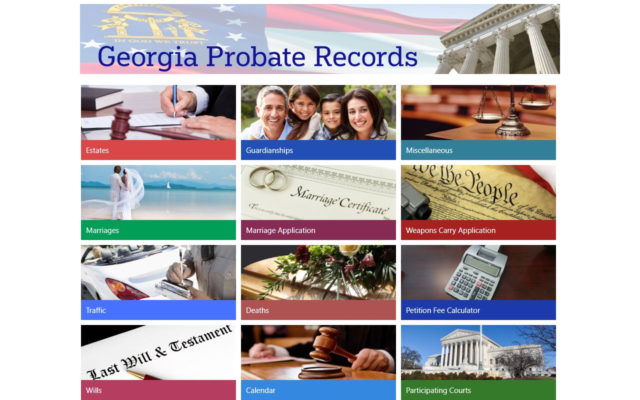Bryan County marriage records Georgia Probate Records portal