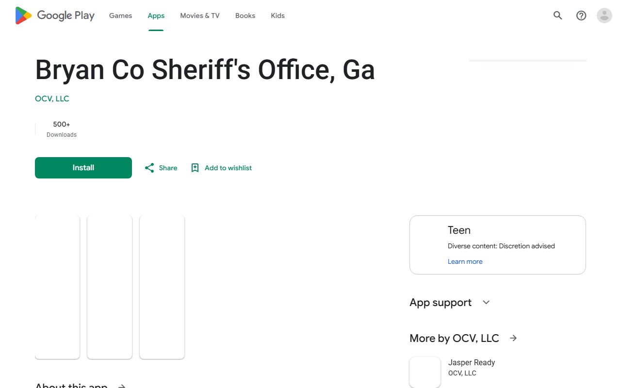 Bryan County warrant records sheriff app listing
